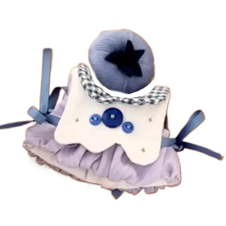 Pastel de frutas, ropa de muñeca de algodón de 10cm, traje súper bonito, ropa para muñeca de 10cm, conjunto de ropa para vestir de muñeca de arándanos encantadores - 1