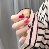 Caja de 24 piezas uñas removibles estilo corto parches uñas postizas uñas tabletas - details 86