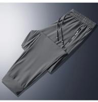 Pantalones de Seda Helada de Verano para Hombre Ropa de Trabajo de Estilo Holgado - details 14
