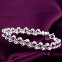 Pulsera de Plata de Ley 925 para Mujer, De Fiesta regalo, exquisita Cadena Cruzada con vintage Cuenta, joyería de Boda en Fashion - details 4