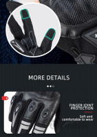 Guantes de Motocicleta SUOMY Transpirables Cascada de Dedos Protectora con Carcasa de PVC - details 4