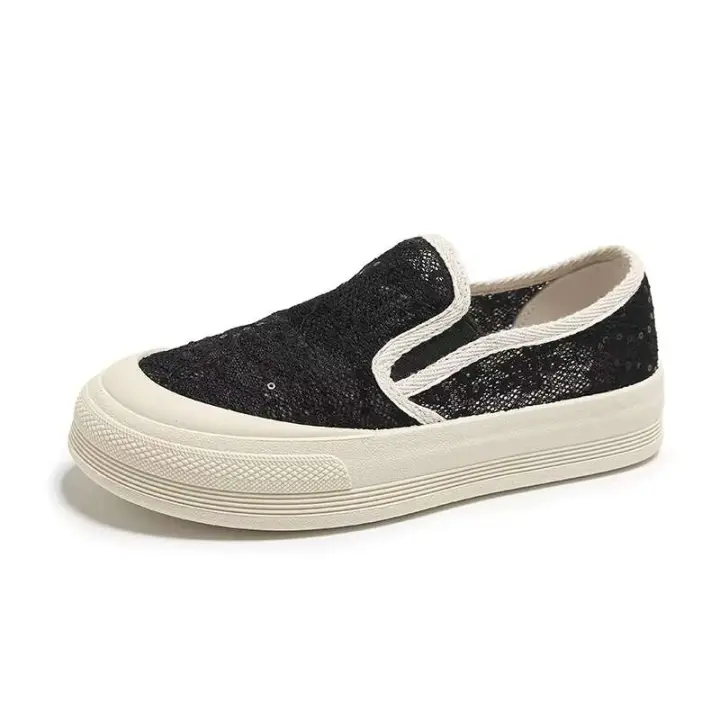 Nuevo popular Sepatu estilo de caminar mujeres 2025 antideslizante brillante moda casual deportes mujeres, zapatos vulcanizados para barato - 1