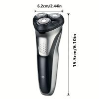 Maquinilla de afeitar eléctrica para hombre, afeitadora recargable, recortadora emergente - details 5