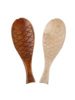 Retro Japanese Creative Fish Shape Rice Spoon Cute Nature Wooden Non-stick Rice Shovel Scoop Kitchen Cooking Utensils Supplies - details 3