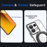 Funda de TPU suave transparente pura para Xiaomi Redmi Note 13, 12, 11, Mi 14 Pro, 11T, 12T, 13T, soporte MagSafe, cubierta de electroplaca ligera - details 5