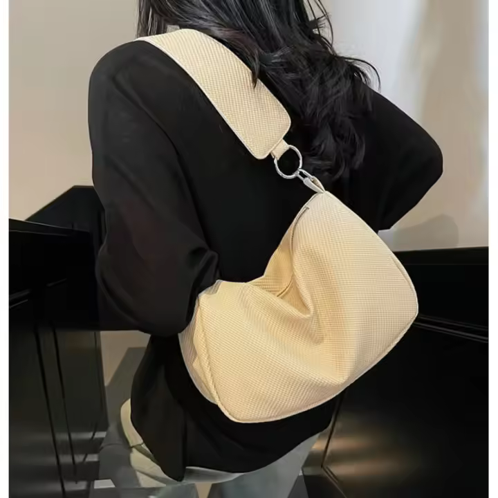 Bolsos cruzados de lona para mujer 2025, bolso de hombro holgado de moda para primavera, bolso de mano con asa superior, bolso de trabajo - 1