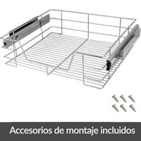 bandeja de metal telescopica
