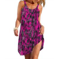 Vestido deslizante A-e para mujer, ropa suave de uso diario, ropa de calle de tendencia para mujer, ropa informal de verano para mujer, vestidos holgados con tinte anudado - details 3