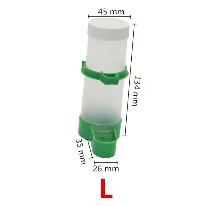 Bebedero automático de plástico con Clip para pájaros, bebedero de plástico para mascotas, alimentación de agua, pajarera, cacatúa, 1 Juego - 1