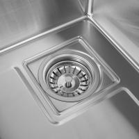 Fregadero de cocina doble integrado, fregadero de acero inoxidable con cascada, 4 modos de agua, 75x35x21 cm - details 3