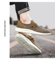 Zapatos de tela transpirable de malla tejida con mosca para hombre, estilo pedal viejo de Beijing, zapatos de lona. - details 8
