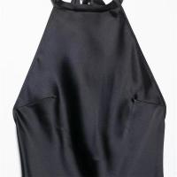 Vestido largo de satén con textura, cuello halter, espalda descubierta, corte ajustado, estilo elegante, novedad de verano 2025, ropa de mujer - details 4