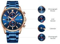 Reloj de Cuarzo CURREN 8368 Elegante Pulsera de Acero Inoxidable Resistente al Agua Calendario - details 7