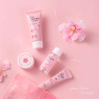 4 unids/bolsa LAIKOU Sakura juegos de cuidado de la piel limpiador Facial crema Facial tóner protector solar reparación hidratante tierno producto para el cuidado del rostro - details 8