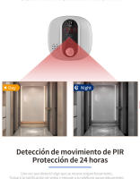 KAK Cámara de timbre Wifi de 4,3 pulgadas, mirilla de visor de puerta con gran angular de 170 grados, detección de movimiento PIR, visión nocturna, compatible con aplicación Tuya - details 4