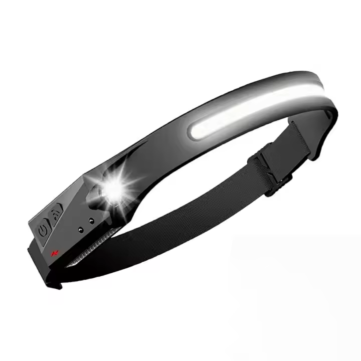 Linterna Frontal LED Recargable USB - Lámpara de Cabeza de Alta Potencia con Iluminación, Sensor de Movimiento y Diadema Ajustable para Camping, Running - 1