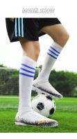 Zapatos de fútbol de marca para hombres, botas de fútbol de tobillo alto, hierba antideslizante al aire libre, zapatillas de deporte de partido de entrenamiento Multicolor, TF/FG - details 13