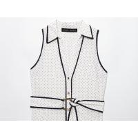 BUNO Vestido de moda para mujer con lunares y cinturón estilo camisa MIDI temperamento verano novedad - details 3