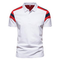 Camisetas Polo de Color Bloque para Hombres Arrival de Verano Estilo Casual Cuello Volteado Moda con Parche de Manga Corta Negocios Sociales Material Exterior Algodón - details 6
