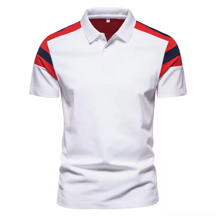 Camisetas Polo de Color Bloque para Hombres Llegada de Verano Estilo Casual Cuello Volteado Moda con Parche de Manga Corta Negocios Sociales Material Exterior Algodón - 1