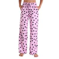 Pantalones casuales, bolsillos estampados, bandas elásticas, ropa de hogar recta y holgada para mujer - details 16