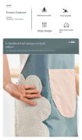 Cocina doméstica, limpieza a mano, a prueba de aceite, impermeable, para hombres y mujeres, cintura para adultos, monos de café a la moda, delantal para limpiar las manos - details 2