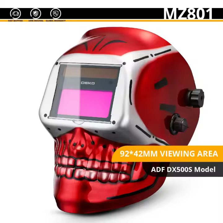 DEKO-Máscara de Soldadura con energía Solar, capucha con oscurecimiento automático, rango ajustable 4/9-13, MIG MMA, casco de soldadura eléctrico, lentes para máquina de soldadura - 1