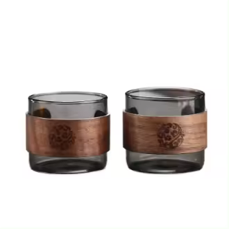 Cenicero de cristal pequeño, resistente al calor y a las quemaduras, tetera maestra de alta gama, taza ajustada, juego de té - 1