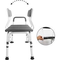 Bañera Adulto con Asa Acolchada, Silla Personas Mayores, Taburete Antideslizante, Blanco - details 9