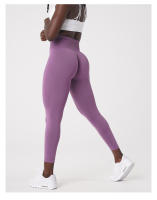Mallas sin costuras para mujer, pantalones de Yoga de cintura alta, ropa de gimnasio, Leggings de licra, trajes de entrenamiento suaves, sólido, nuevo - details 11