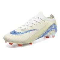Nuevos zapatos ligeros de punto para niños y niñas, zapatos de fútbol antideslizantes con clavos, zapatos de entrenamiento para deportes al aire libre - details 1