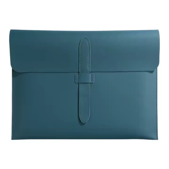 Carpeta de archivos de cuero A4 de gran capacidad, bolsa de carpeta de archivos Simple impermeable, organizador de documentos con hebilla de cuerda portátil, papel - 1