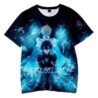 Anime Sword Art One Kirito Camisetas con estampado 3D de talla grande para hombres y mujeres Haruku Y2k Sport Ventilación de secado rápido - details 1