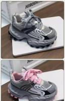 2025 primavera y verano nuevos zapatos niños transpirables solo red zapatos deportivos niñas ligero moda papá zapatos niños medianos y viejos. - details 3