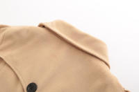 Abrigo de lana con hebilla de cinturón para mujer, abrigo ajustado con borde de volantes, talla europea, otoño e invierno, nuevo - details 20