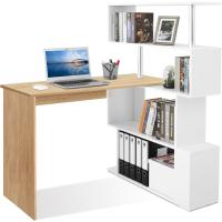 Escritorio para Ordenador en Forma de L, Madera, Roble Y Blanco, 157 x 45 x 130,5 cm - details 0