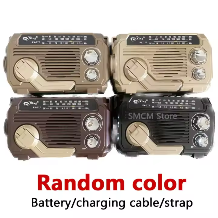 Portátil de alta sensibilidad FM AM SW Radio carga Receptor solar de emergencia manivela Bluetooth altavoz reproductor de música Audio AUX - 1