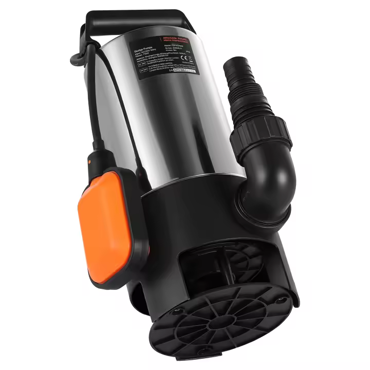 Bomba Sumergible SucceBuy de 710W, Caudal de 20000 L/H, Diseño de Acero Inoxidable con Interruptor de Flotador Automático, Cable Extendido, Elevación Máxima de 9M, Ideal para Piscinas, Jardines, Estanques y Espacios Inundados - 1