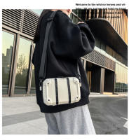 Bolso de mano personalizado con remaches para hombre, bolso cuadrado pequeño blanco fresco de moda, bolso de mensajero de hombro para mujer de moda. - details 9