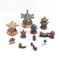 Piedras, accesorios de micropaisaje, modelo de bonsái rocalla, cenador, adorno pequeño, figuritas en miniatura artesanales de cerámica - details 2