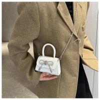Mini bolsa de hombro con cordones para mujeres, correa de hombro para mujeres, solapa de cuero PU, cadena, moda - details 15