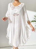 Vestido playero de talla grande para mujer, suave, de ganchillo, falda envolvente para bikini, para trajes de baño, tallas extendidas, elementos esenciales para vacaciones - details 6