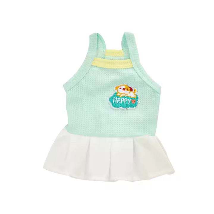 Vestido de Perrito para Exteriores Moda Set de Mascotas para Niñas Gatos Primavera Verano Material de Poliéster Diseño de Dibujos Animados Resistente a la Suciedad Ligero - 1