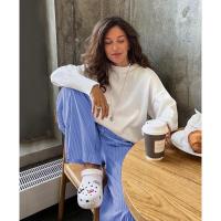 Pantalones de pierna ancha de cintura alta para mujer Moda estilo coreano - details 4