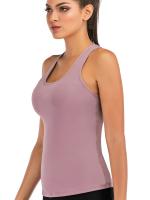 Tops cortos de manga corta para mujer, camisa deportiva de Yoga con berenjena cruzada - details 4