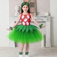 Vestido tutú para niñas de la isla hawaiana, disfraz de Lilo de dibujos animados, disfraz de cosplay elegante para niños, vestidos de princesa de fiesta Hula de playa con guirnalda de flores - details 2