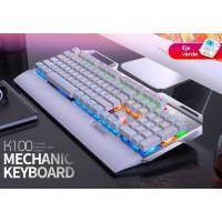 K100 Metal Verdadero Teclado Mecánico Pomo Reposamanos Gaming Eje Cian Cableado USB - details 7