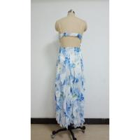 Elegante Vestido Largo de Chiffon con Estampado Moda Europea y Americana para Mujeres - details 14