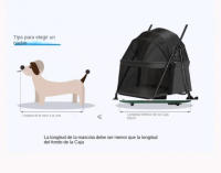 Cochecito para mascotas de 4 ruedas Cochecito de cachorro liviano plegable todo terreno para perros y gatos 30 libras - details 11