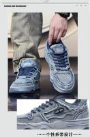Zapatos de skate retro de mezclilla personalizados para hombre, zapatos deportivos versátiles para hombre, pareja de deportes al aire libre y zapatos casuales. - details 6